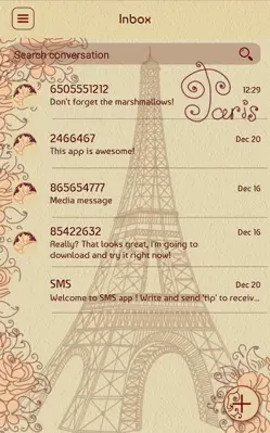 GO SMS Paris Theme android App screenshot 3